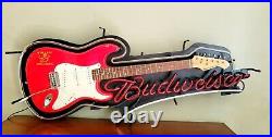 Aria Budweiser Rare Limited Edition Neon Guitar Sign With Whammy Bar Aria Budweiser Rare Limited Edition Neon Guitar Sign With Whammy Bar