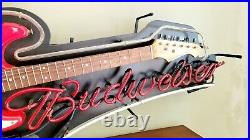 Aria Budweiser Rare Limited Edition Neon Guitar Sign With Whammy Bar Aria Budweiser Rare Limited Edition Neon Guitar Sign With Whammy Bar