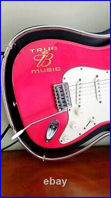 Aria Budweiser Rare Limited Edition Neon Guitar Sign With Whammy Bar Aria Budweiser Rare Limited Edition Neon Guitar Sign With Whammy Bar