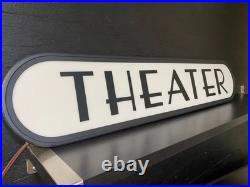 Art Deco Vintage Style Lighted Home Theater Entrance Sign Man Cave Cinema Neon