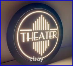 Art Deco Vintage Style Lighted Home Theater Entrance Sign Man Cave Cinema Neon