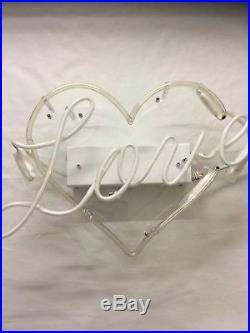 Art Real Neon Glass Light Sign Vintage LOVE Heart Lighting Valentines Gift Pub