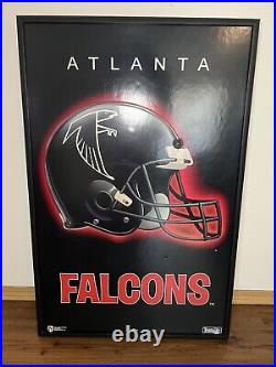 Atlanta Falcons VTG 1993 RED NEON Sign Helmet Wall Display 35x23 Handblown