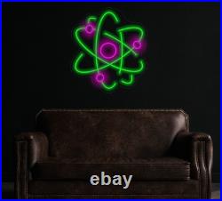 Atom symbol 20x20 LED Neon Light Sign Lamp Beer Bar Party Vintage Wall Decor