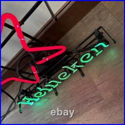 Awesome Vintage Heineken Old School Light Up Neon Sign 20Lx8Wx18H Tested&Working