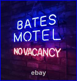BATES MOTEL NO VACANCY Neon Light Sign Vintage Glass Bar Garage Night Lamp BATES MOTEL NO VACANCY Neon Light Sign Vintage Glass Bar Garage Night Lamp