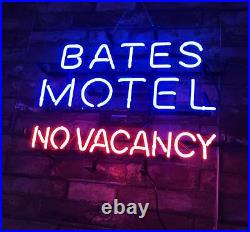 BATES MOTEL NO VACANCY Neon Light Sign Vintage Glass Bar Garage Night Lamp BATES MOTEL NO VACANCY Neon Light Sign Vintage Glass Bar Garage Night Lamp