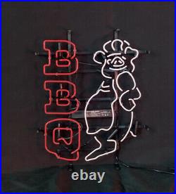 BBQ Chef Real Neon Light Sign Restaurant Shop Window Party Vintage Style 15x19