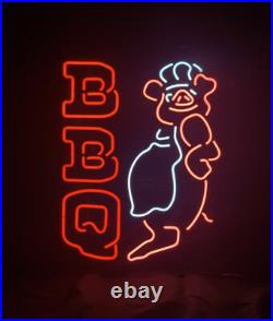BBQ Chef Real Neon Light Sign Restaurant Shop Window Party Vintage Style 20x16