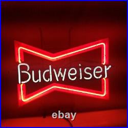 BUDWEISER Beer Bowtie Neon Lighted Sign Franceformer 1960s Large Vintage