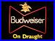 BUDWEISER_On_Draught_Lighted_Beer_Sign_Neon_Look_VINTAGE_01_vt