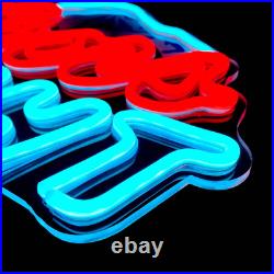 Beer Neon Sign LED Neon Beer Bar Signs for Man Cave Decor Beer Logo Sign with Mo