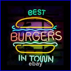 Best Burgers in Town Glass Vintage Neon Light Sign Display Restaurant Wall 19 Best Burgers in Town Glass Vintage Neon Light Sign Display Restaurant Wall 19