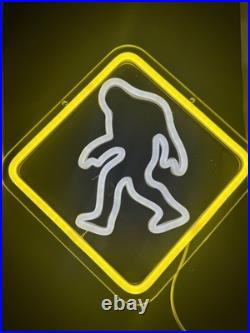 Bigfoot Sasquatich Neon Sign 17x17 Light Man Cave Beer Bar Vintage Wall Decor