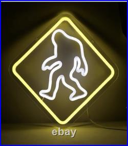 Bigfoot Sasquatich Neon Sign 17x17 Light Man Cave Beer Bar Vintage Wall Decor