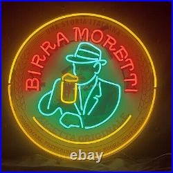 Birra Moretti Beer 24x24 Neon Light Sign Beer Bar Wall Shop Vintage Style Birra Moretti Beer 24x24 Neon Light Sign Beer Bar Wall Shop Vintage Style