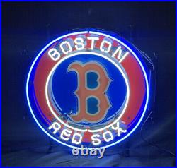 Boston Red Sox Eye-catching Bar Neon Sign Wall Vintage Glass Neon Light Lamp