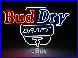 Bud Dry Budweiser Light Neon Beer Bar Sign GameRoom classic vintage Gas Keg Tap