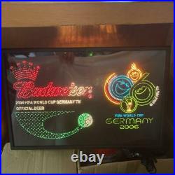 Budweiser 2006 Germany World Cup Fiber Optic Neon Sign Vintage retro