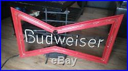 Budweiser Bow Tie Vintage Neon Sign (Tested & Working)