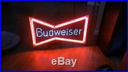 Budweiser Bow Tie Vintage Neon Sign (Tested & Working)
