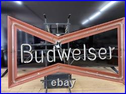 Budweiser Bow tie Neon Sign Vintage Slight Damage