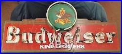 Budweiser King Of Beers Anheuser Busch Neon Light Sign 1995 Vintage 30 X 14 X 5