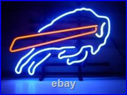 Buffalo Bills 24x20 Neon Sign Handmade Beer Bar Garage Club Vintage Artwork