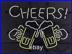 CHEERS Vintage Porcelain Store Wall Gift Custom Beer Decor Neon Sign Boutique