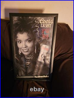 COORS LIGHT Vintage rare 1992 black model 16x26 beer bar sign led neon type htf