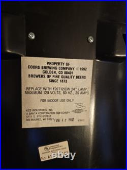 COORS LIGHT Vintage rare 1992 black model 16x26 beer bar sign led neon type htf
