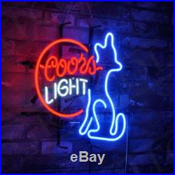 COORS Light Doggy Custom Porcelain Vintage Decor Boutique Artwork Neon Sign Beer
