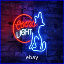 COORS Light Neon Sign Doggy Light Beer Pub Club Vintage Patio Bistro Artwork