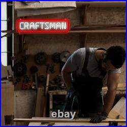 CRAFTSMAN Flex Neon Sign 26x6 Light Man Cave Display Vintage Open Wall Decor