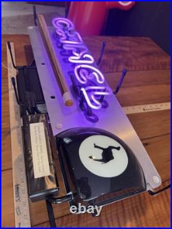 Camel Cigarettes Neon Sign Light Purple Working Vintage Tobacco Advertising