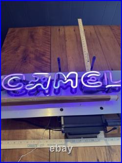 Camel Cigarettes Neon Sign Light Purple Working Vintage Tobacco Advertising