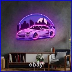 Car Flex Neon Sign 20x15 Light Man Display Vintage Gift Car Garage Wall Decor