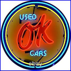 Chevy vintage ok used cars neon sign Neon light 25w x 25h x4d Multiple scenarios