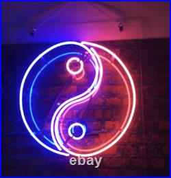 Chinese Yin Yang 19x19 Neon Sign Light Vintage Style Man Cave Room Night Light