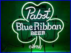Clover Beer Vintage Real Glass Decor Bar Party Room Neon Sign