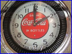 Coca Cola Coke Neon Motion Spinner Clock Sign Chicago Neon Sales Vintage 14