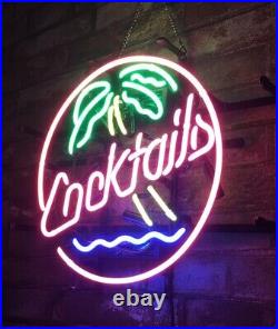 Cocktail Coconut Tree Bar Custom Neon Sign Vintage Style Decor Gift Wall 16x16 Cocktail Coconut Tree Bar Custom Neon Sign Vintage Style Decor Gift Wall 16x16