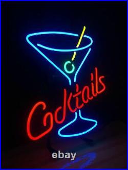 Cocktail Cup Wall Gift Decor Boutique Vintage Custom Store Neon Light Sign