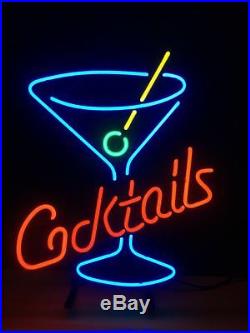 Cocktail Cup Wall Gift Neon Sign Boutique Vintage Store Custom Porcelain Beer