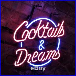 Cocktails & Dreams Decor Vintage PubClubRestaurantStore Neon Sign