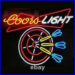 Coors Light Darts Real Glass Vintage Neon Sign Bar Decor Artwork Shop