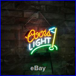 Coors Light Golf Flag Masters Porcelain Vintage Beer Boutique Custom Neon Sign