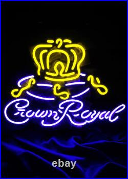 Crown Whiskey Neon Beer Sign Night Club Man Cave Canteen Vintage Style Store 17