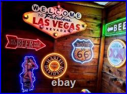 Custom 20 Vintage Style FORD LED NEON Sign with BLUE Light