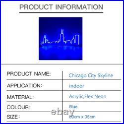 Custom Neon Sign Chicago City Skyline Vintage Neon Light For Wall Home Bar Decor